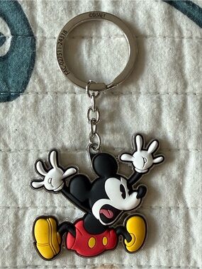 Disney Happy Mickey Mouse Red Shorts Keychain- NWOT